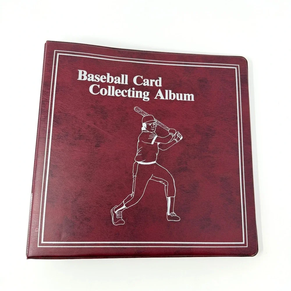 Pioneer BAC-10 Baseball Card Album Binder Vintage 3 Ring Burgundy
